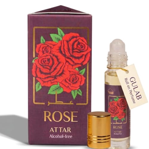 Real Rose Attar Oil by Dukhni | 6ml Original Rose Roll on Perfume...