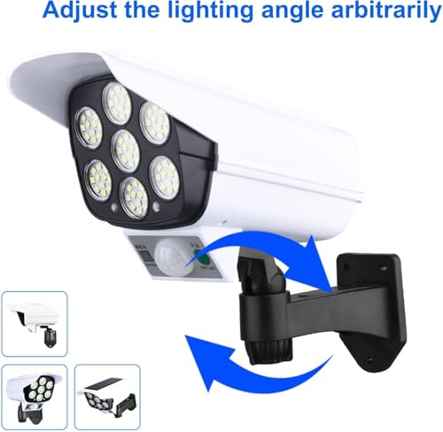 Image of AIMIKE Solar Dummy Security Camera Light with Motion Sensor | Waterproof Outdoor LED Wall Lamp | 3 Lighting Modes for Home, Garage, Gate, Balcony and Garden Safety Illumination