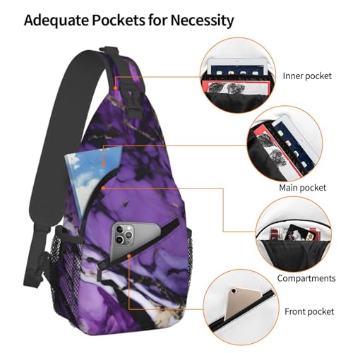 Mochila tipo bandolera estampada para senderismo y uso diario miniatura 4