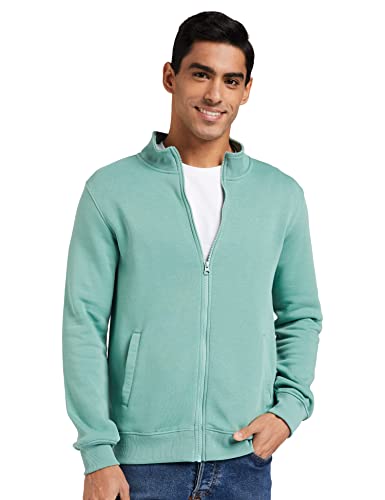Image of Amazon Brand - Symbol Men Cotton Blend High Neck Fleece Sweatshirt