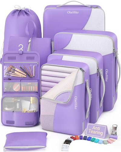 Image of OlarHike Packing Cubes for Travel,8 Set,Purple