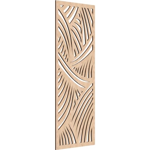 Image of 17 3 /8 inchW x 44 3 /8 inchH x 1 /4 inchT Chester Decorative Fretwork Wood Wall Panels, Red Oak