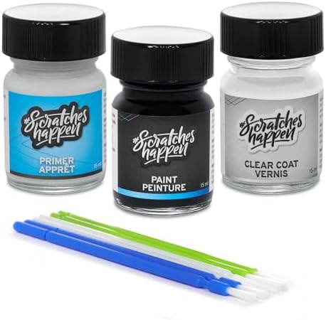ScratchesHappen Exact-Match Touch Up Paint Kit - Diamond White Pearl/Pearl White (W13) Tricoat for Mitsubishi - Preferred (Paint + Clear Coat + Primer)