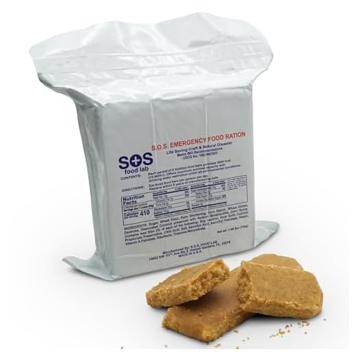 SOS Food Labs, Inc. 185000825 S.O.S. Rations Emergency 3600 Calorie Food bar - 3 Day/ 72 Hour Package with 5 Year Shelf Life, 5" Height, 2" Wide, 4.5" Length, white
