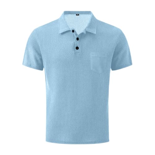 Mens Breeze Polo Shirts Quick Dry Beer Belly Breeze Textured Collared Shirt miniatura 1