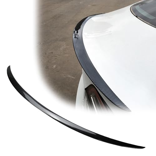 HocvrlX Rear Spoiler Wing Fit Compatible with Tesla Model 3 2017 2018 2019 2020 2021 2022 2023 Gloss Carbon Fiber Spoiler