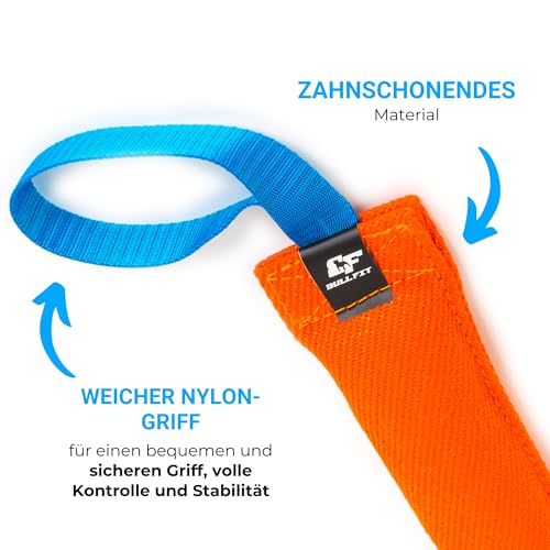 Bull Fit Baumwolle-Nylon Beisswurst für Hunde, 30 cm mit Handschlaufe - Sehr Robustes Hundespielzeug für Training IGP IPO Schutzhund, Hundesport, Tauziehen und Zerrspiele mit Hund