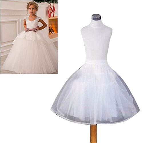 Girl’s Hoopless Petticoat Crinoline with 3 Layers, Wedding Flower Girl Slip Underskirt for Kids2
