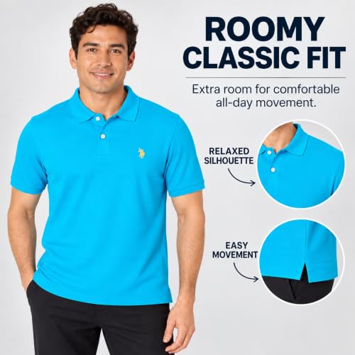 Image of U.S. POLO ASSN. Men Cotton Regular Fit Solid Polo With Small Pony