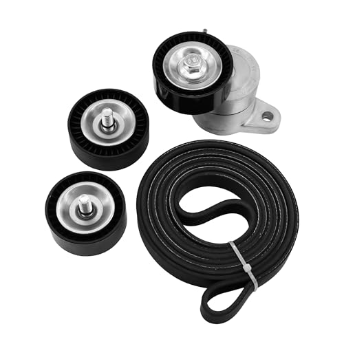 GLOCRORET Drive Belt tensioner Kit Fit for Jeep Compass/Patriot 2008-2017, Dodge Journey 2009-2017, Avenger 2008-2014, Caliber 2008-2012, for Chrysler 200 2011-2014, Sebring 2007-2010, 2.0L 2.4L