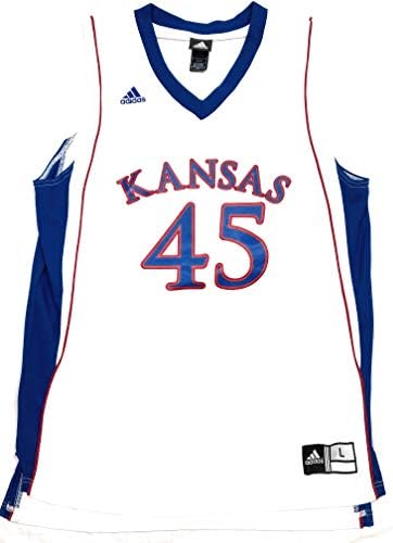 Ncaa Kansas Jayhawks 45 White Swingman Premier Basketball Jersey Adult Large Sports Outdoors Amazon Com