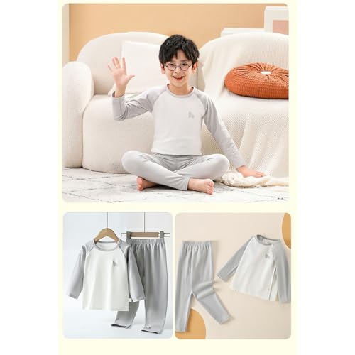 Boys Girls Soft Cotton 𝐒lee𝐩wear Set Long Sleeve 𝐏a𝐣amas with Pants 2PCS Kids Comfort 𝐋oun𝐠ewear Cute 𝐍𝐢ghtwear Set2