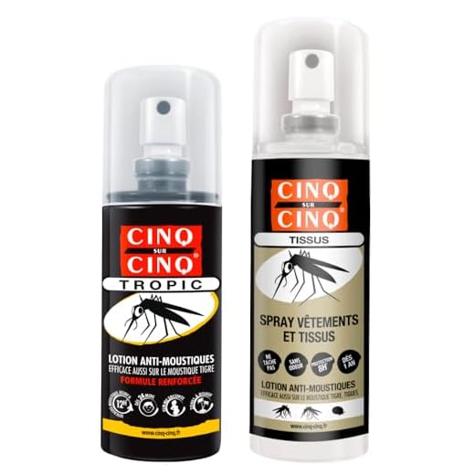 Cinq sur Cinq - Kit Haute protection contre les Moustiques Spray Tropic 100 ml + Spray Vètement 100 ml