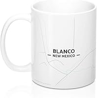 Vista 3 de Blanco, New Mexico NM Map Mug (11 oz)