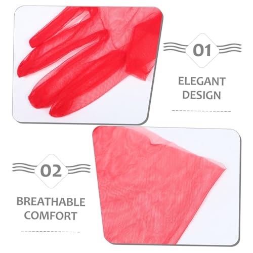 NOLITOY 3Pair Sheer Wedding Gloves for Women Detachable Tulle Arm Sleeves Elegant Sun Protection Accessories for Bridal Parties Tea Parties and Costume Events3