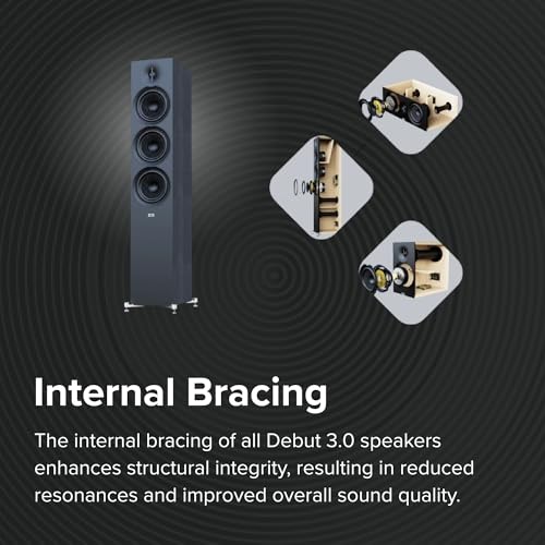 Image of ELAC Debut 3.0 DB53-W Bookshelf Speakers, White (Pair) - 1 inch Aluminum Dome Tweeter & 5.25 inch Aramid Fiber Woofer - 2-Way Bass Reflex - 48Hz to 38KHz Response