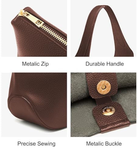 Image of Slouchy Hobo Bags for Women Soft Faux Leather Tote Bag Crossbody Bag Shoulder Purses Handbags Foldable Large Capacity 2pcs