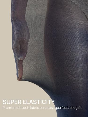 Image of MANZI Tights for Women Solid Color Pantyhose Colored Semi Opaque Footed Tights Soft Stretch High Waist Stockings 70 Denier