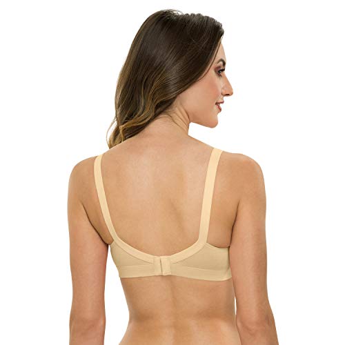 Image of Tweens Lite Wite - Minimiser Medium Padded Cotton Lycra Bra (Plus Size) - Triple Hook - Full Coverage - Wirefree - Seamless T-Shirt Bra