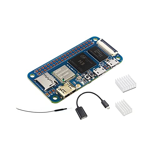 Banana Pi M2 Zero Open Source Ordinateur à Carte Unique, processeur Quad-Core Cortex-A7 Alliwnner H3 intégré, RAM DDR3 512 Mo, Wi-FI et Bluetooth pour IoT,...