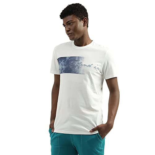 Image of UNITED COLORS OF BENETTON Men's Cotton Printed Regular Fit T-Shirt