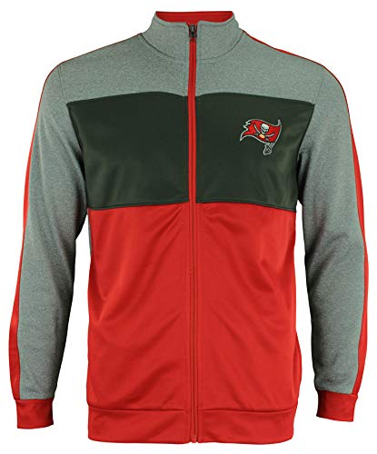 Outerstuff NFL Youth Boys (8-20) Performance Full Zip Stripe Jacket Tampa Bay Buccaneers X-Large (20)