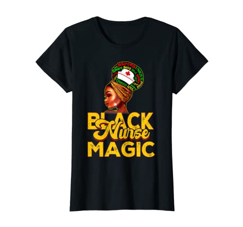 Womens Juneteenth Black History Nurse Juneteenth Afro African Retro T-Shirt