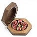 UDIXI Wooden Dice Box Hexagonal Walnut Dice Case with Magnetic Lid for Storage 7-Die D&D Polyhedral Dice, Easy Carring, DND Gift (Dragon Pattern)