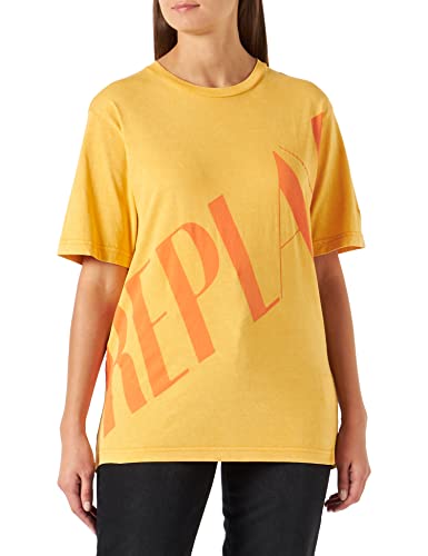 REPLAY W3698b T-Shirt, 548 Arancione, S Donna