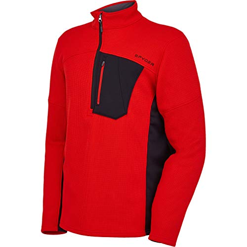 Image of Spyder Men's Bandit Hybrid 1 /2 Zip Fleece Ski Mid Layer Sweater Jacket