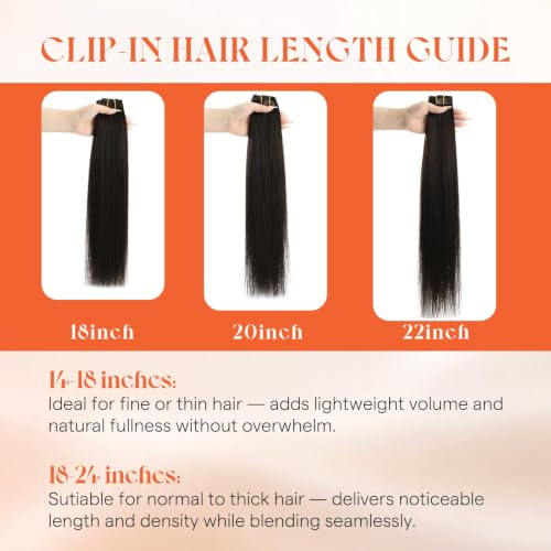 Image of Sunny Hair Clip in Hair Extensions Real Human Hair Brown Blonde 20 Inch | Clip in Hair Extensions Human Hair Highlights, Added Flowing Volume with Natural Look for Daily Wear & Concert Night 120g
