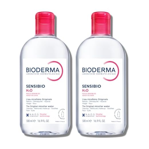 Bioderma - Agua limpiadora micelar calmante Sensibio H2O y solución desmaquillante para piel sensible, rostro y ojos, 16.7 onzas líquidas, paquete de 2 unidades