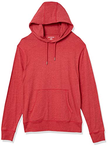 Photo 1 of Amazon Essentials Men's Lightweight Jersey Pullover Hoodie Large Red