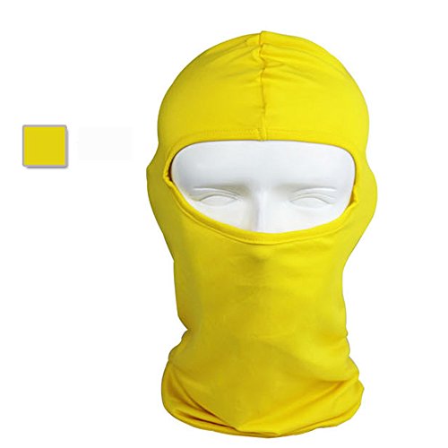 NewNow Candy Color Ultra Thin Ski Face Mask Great Under A Bike Warm Balaclava Hood (Yellow)