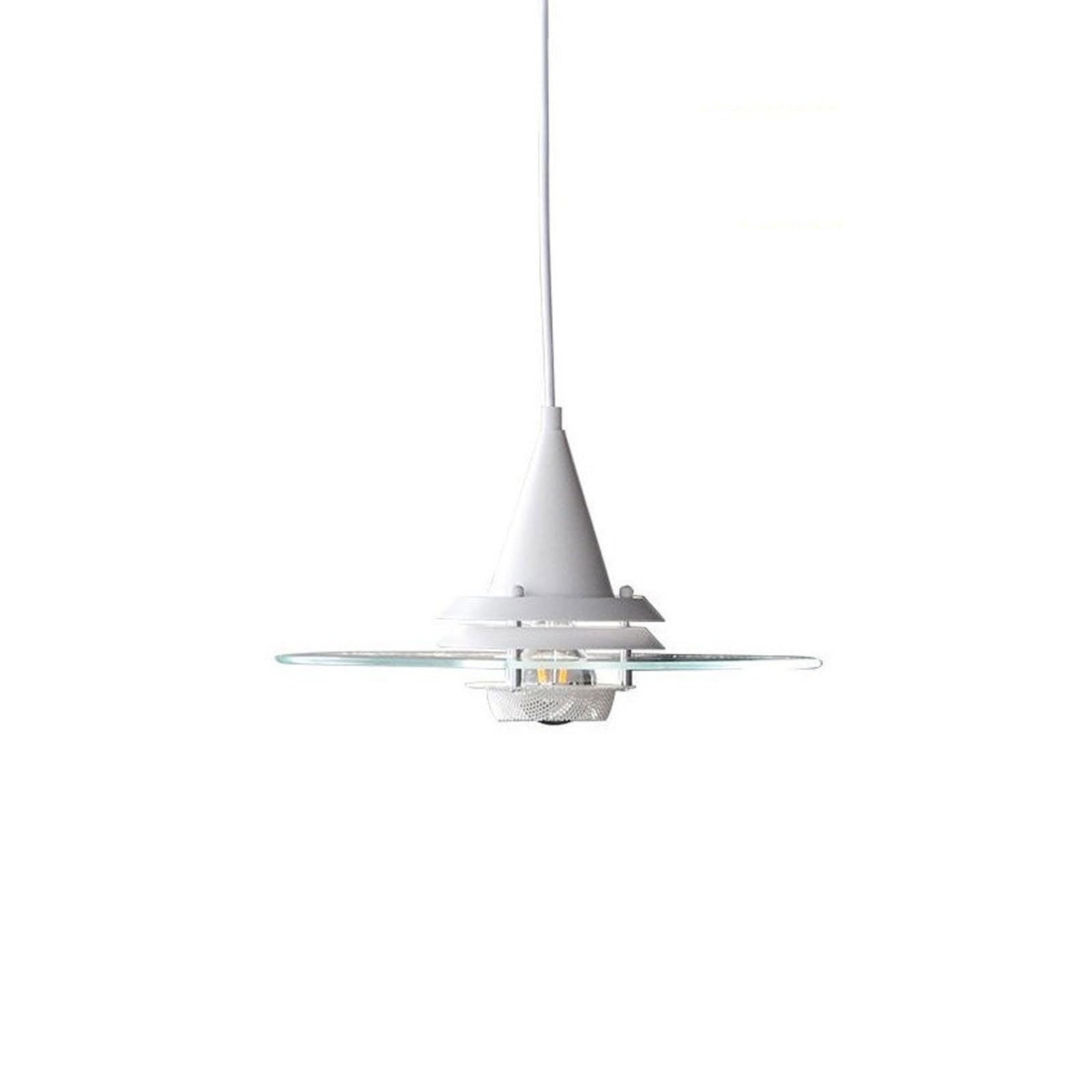 Rszcsmo Multicolor 11.81In Silver Pendant Light Creative Glass Flying Saucer Bedside Hanging Lamp Suitable For Dining Tables, Living Rooms, Balconies, Lighting Fixture