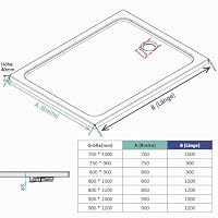 IMPTS Duschwanne 90x120 cm Duschtasse Komplett Set inkl. Ablaufgarnitur – Ansicht 5