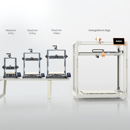 Image of ELEGOO OrangeStorm Giga 3D Printer with Large Build Volume, Dual-Gear Extruder, Auto Bed Leveling, Silent 32-Bit Mainboard, High-Speed FDM Printing for Makers, Hobbyists