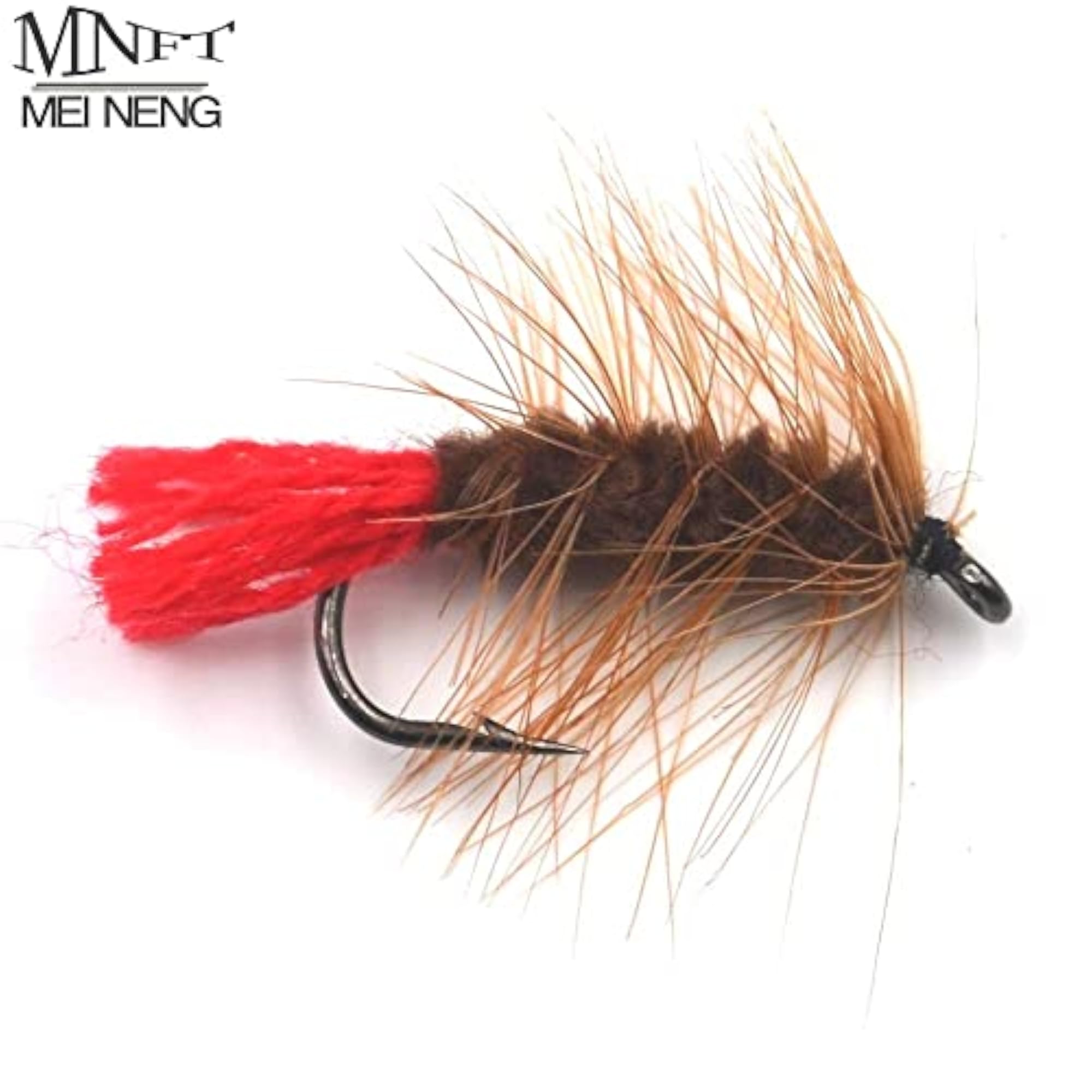 10pcs Brown Nymph Bugger Worm Fly Fishing Flies