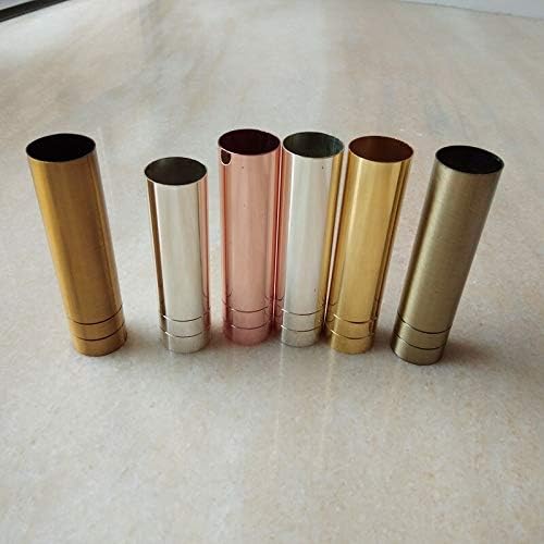 Lamp Bases 10pieces/lot D25mmX80/90/100mm metal tube with double line for E14 candle lamp holder lamp base use lighting accessories - (Color: Chrome; Base Type: D25X100mm)
