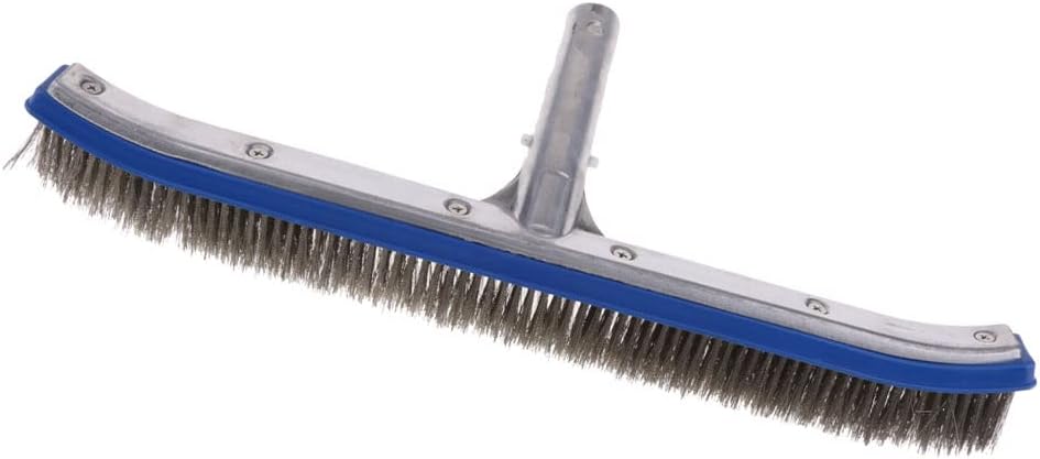 10inch 18inch Heavy Duty Swimming Pool Cleaning Brush Head - Algae Scrubber - Premium PVC Plastic/Steel Wire/Aluminum Bristles