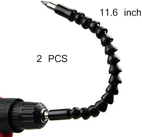 YoGou Screwdriver Extension Drill Bits Flexible 11.6 Inch Drill Bit Holder Shaft Connecting Link for Electronic Drill Connection pack of 2