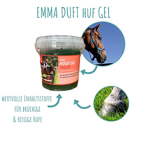 Foto von EMMA Huffett Pferde - Hufgel grün 500 ml Hufsalbe für Pferde I Hufbalsam I Erhalt Starke Hufe Pferd I Huffestiger I Hufcreme gegen rissige trockene Hufe I Hufpflege & Pferde Zubehör Hufwachstum