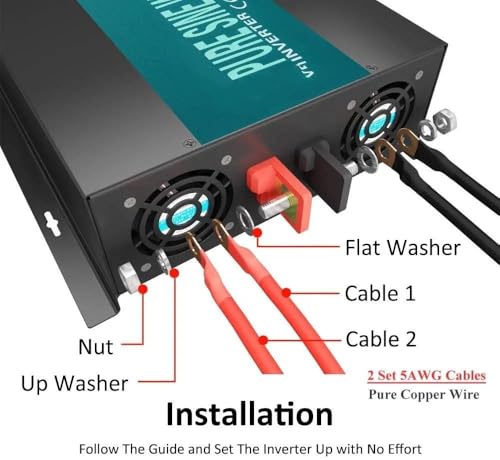 Onduleur solaire 3000W à signal sinusoïdal pur convertisseur DC AC haute performance - 5