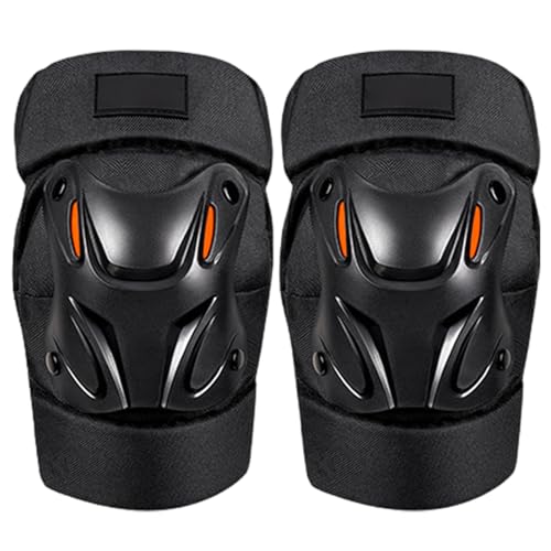 Xvilmaun Rodilleras protectoras reflectantes para moto, rodilleras, coderas y rodilleras, para motocross y bicicleta de montaña