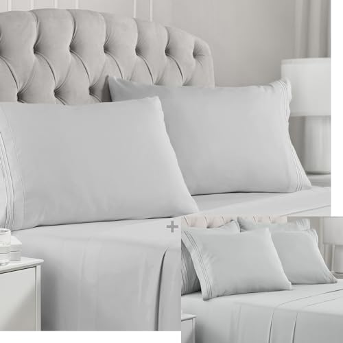 Mellanni 4PC Bed Sheet Set + 6PC Bed Sheet Set Bundle&Save - 10 P...