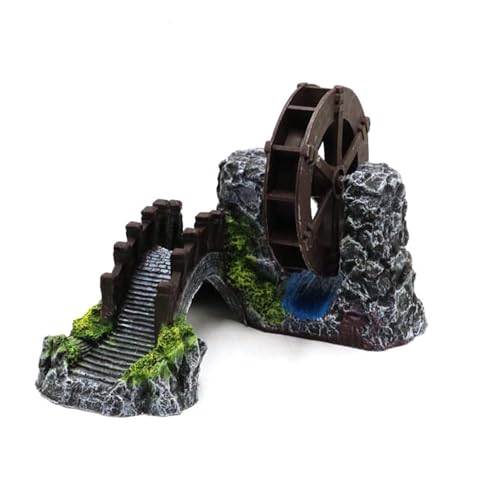 Décoration aquarium résine pont durable pour cachette poisson - 7