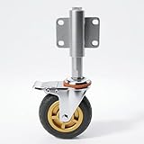 4 inch Spring Rubber Loaded gate Wheel,Heavy Duty Swivel gate Caster Wheels with Universal nount Plate,gate Wheels for Wooden Fence gate castesr,Wooden gate Caster,Farm gate Wheel