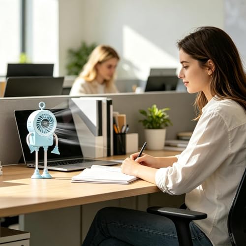 Mini ventilador ajustable de 5 modos y dimensiones compactas para llevar contigo 3