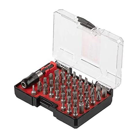 INTERTOOL Screwdriver Bit Set, 45-Piece, Metric & SAE, High Strength Chrome Vanadium Steel, Magnetic Extension Bit Holder, Tough Case VT08-3373 Cover