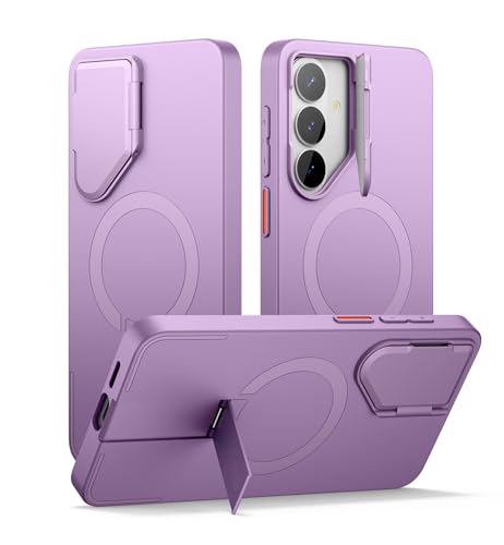 Image of SURITCH for Samsung Galaxy S26 Plus Phone Case, Magnetic Protective Cover with Camera Cover & Adjustable Metal Kickstand for Galaxy S26 Plus -Taro Purple